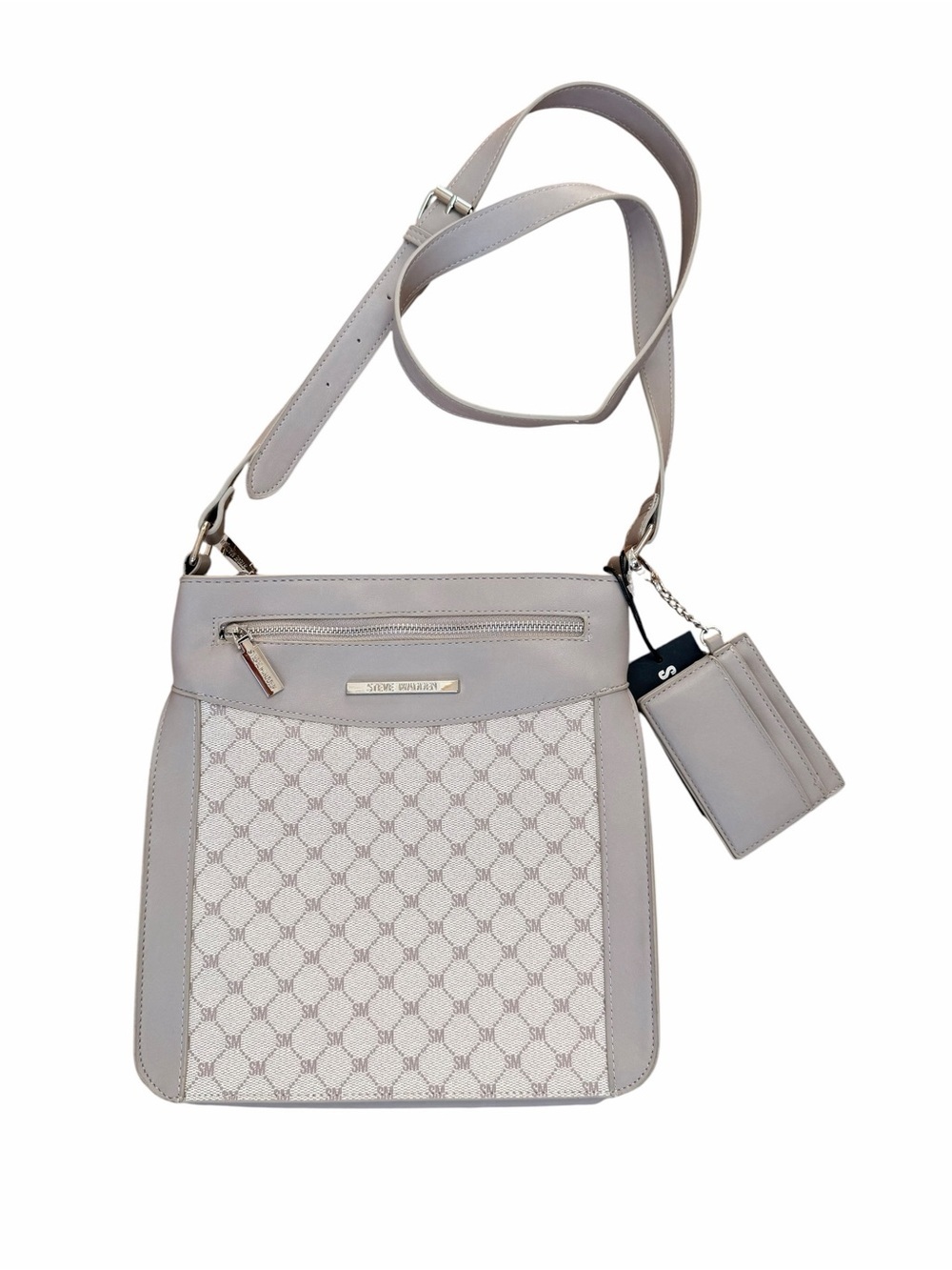 Steve Madden NEW Crossbody Shoulder Bag Light Gray